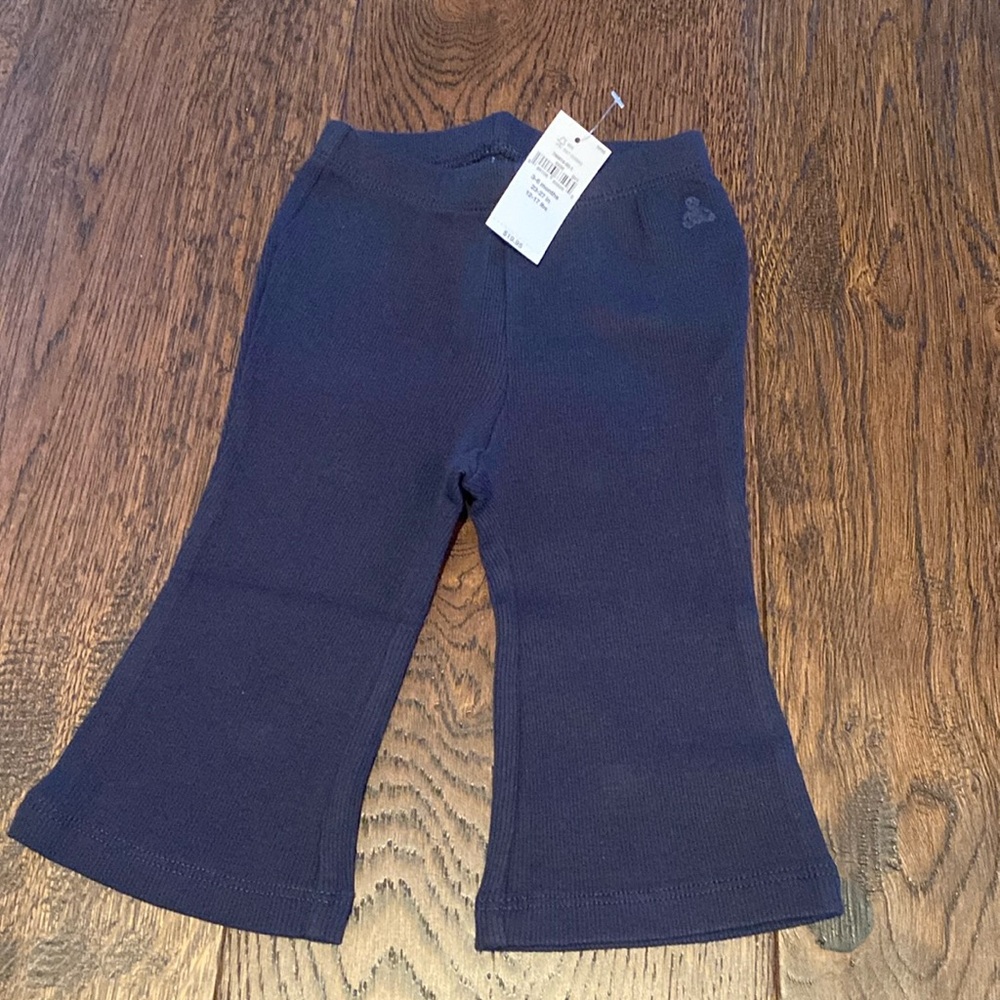 NWT: Baby Gap - navy flare ribbed cotton pants